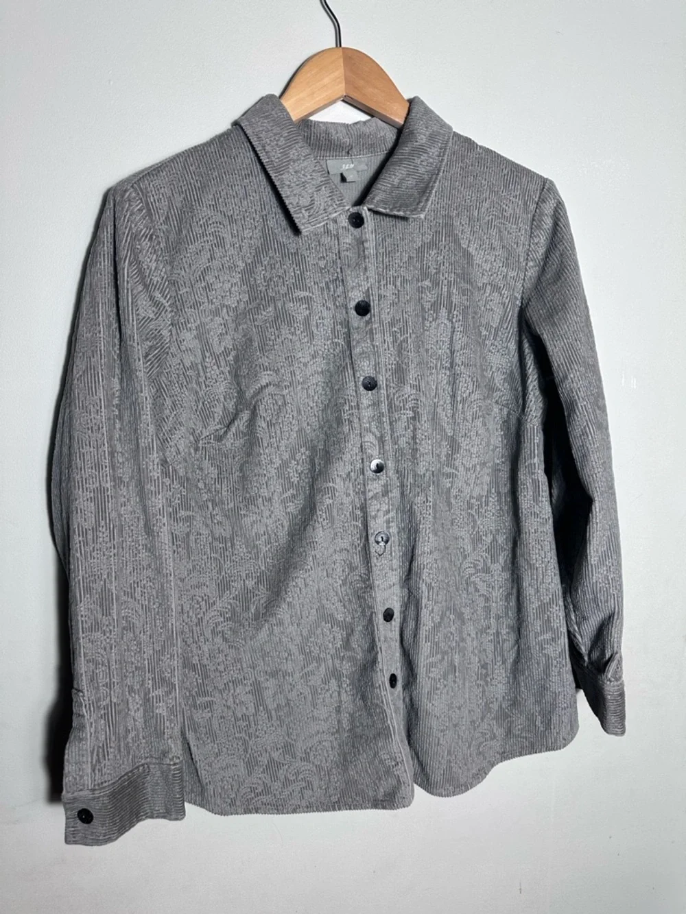 Grey Corduroy Shirt Jacket
